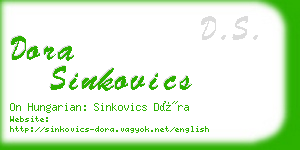 dora sinkovics business card